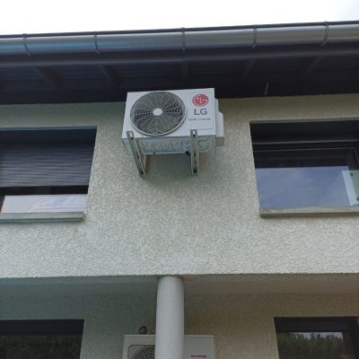 pompe à chaleur unité extérieur en hauteur